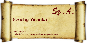 Szuchy Aranka névjegykártya